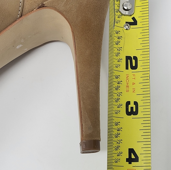 Marc Fisher QM Shimmee Leather Suede High Heel Open Toe Boots Booties Zip 9.5 M - Picture 11 of 11